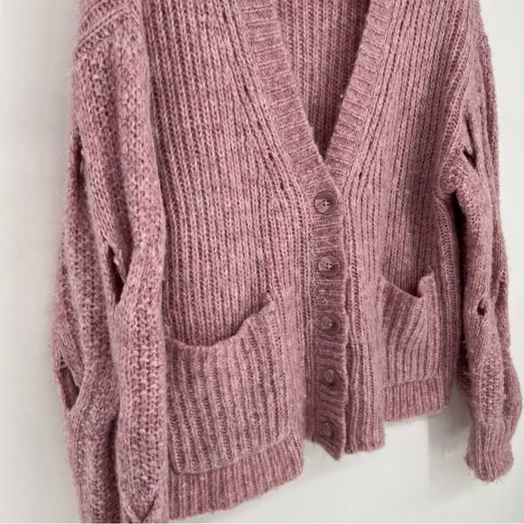Jonathan Simkai Reagan Cardigan in Lilac Melange - Picture 5 of 16